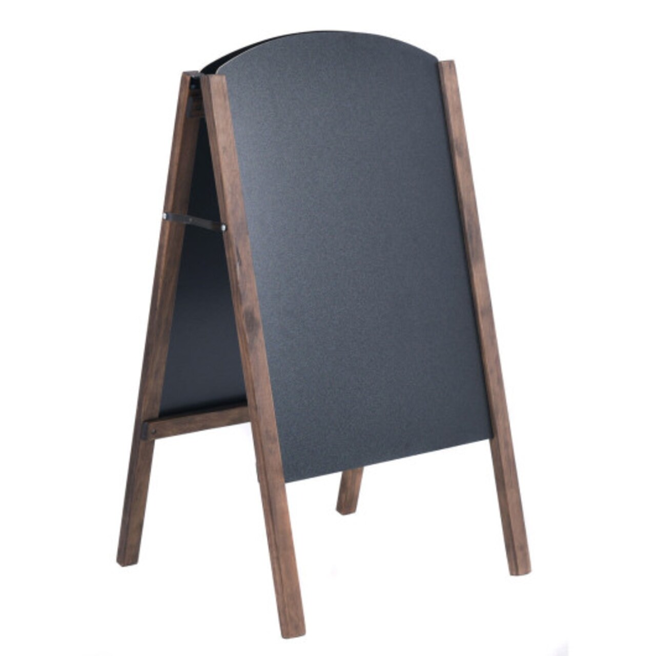 Black Wooden Folding A-Frame Double-Sided Chalkboard Sign for Sidewalk Advertising